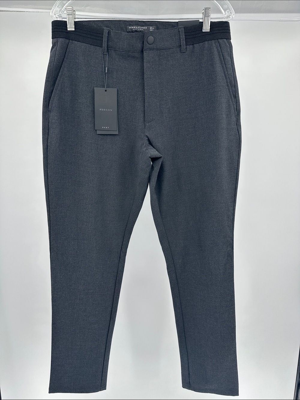 Denim & Flower Charcoal Gray Men's  Hudson Dress Pants